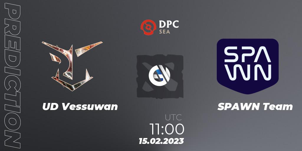 UD Vessuwan - SPAWN Team: ennuste. 15.02.23, Dota 2, DPC 2022/2023 Winter Tour 1: SEA Division II (Lower)