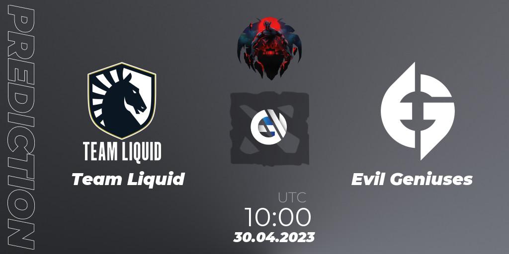 Team Liquid - Evil Geniuses: ennuste. 30.04.23, Dota 2, The Berlin Major 2023 ESL - Group Stage