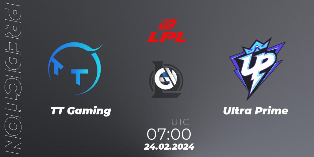 TT Gaming - Ultra Prime: ennuste. 24.02.24, LoL, LPL Spring 2024 - Group Stage