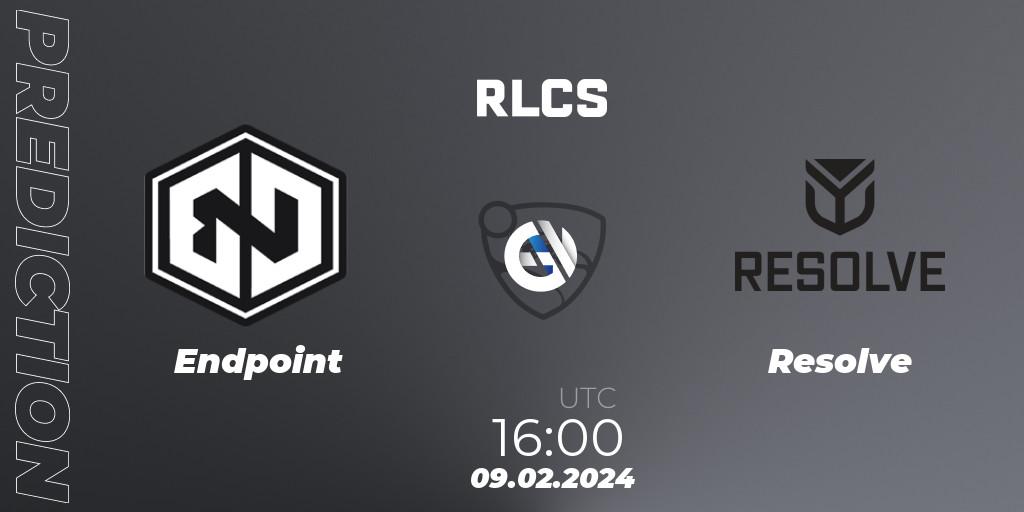 Endpoint - Resolve: ennuste. 09.02.2024 at 16:00, Rocket League, RLCS 2024 - Major 1: Europe Open Qualifier 1