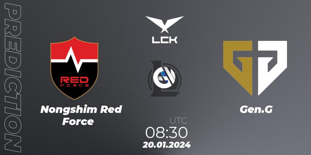 Nongshim Red Force - Gen.G: ennuste. 20.01.24, LoL, LCK Spring 2024 - Group Stage
