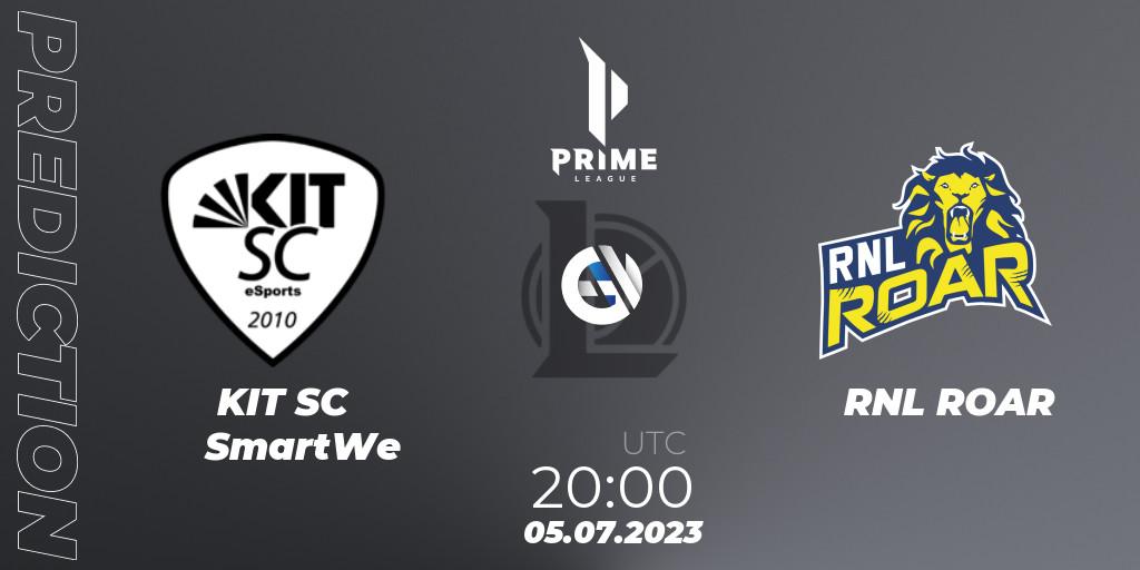 KIT SC SmartWe - RNL ROAR: ennuste. 05.07.2023 at 20:00, LoL, Prime League 2nd Division Summer 2023
