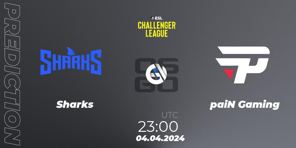 Sharks - paiN Gaming: ennuste. 04.04.24, CS2 (CS:GO), ESL Challenger League Season 47: South America