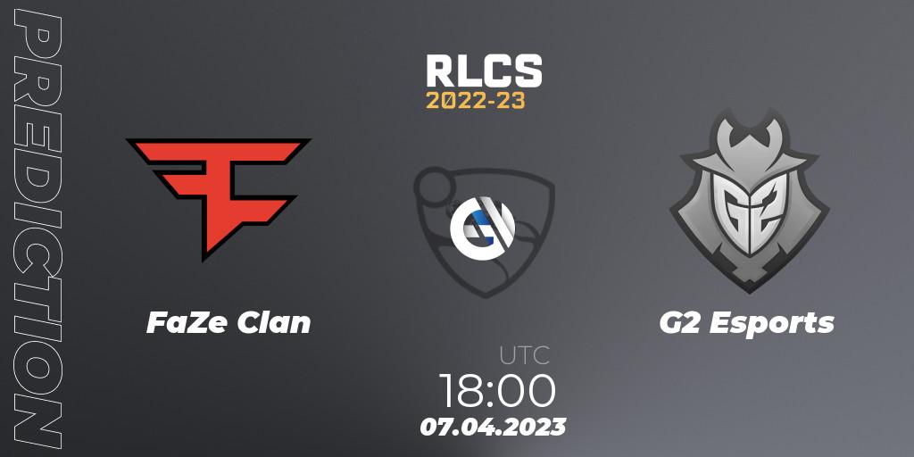 FaZe Clan - G2 Esports: ennuste. 08.04.2023 at 00:55, Rocket League, RLCS 2022-23 - Winter Split Major