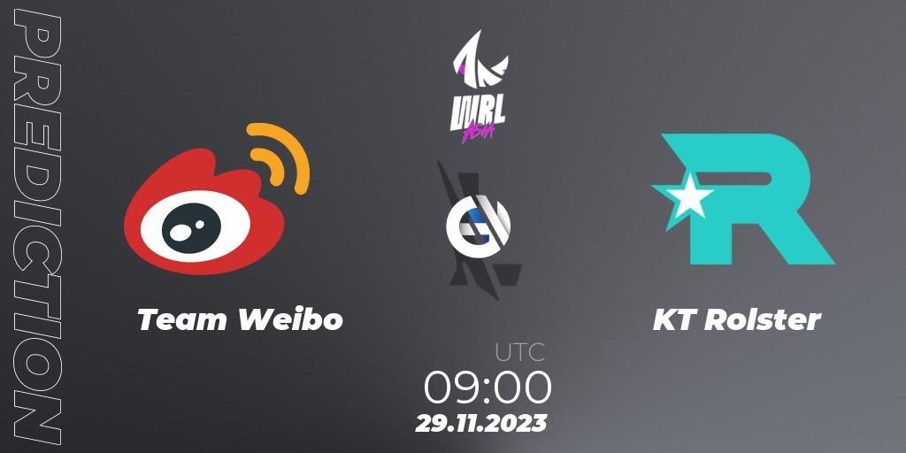 Team Weibo - KT Rolster: ennuste. 29.11.2023 at 09:00, Wild Rift, WRL Asia 2023 - Season 2 - Regular Season