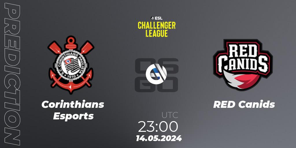 Corinthians Esports - RED Canids: ennuste. 14.05.2024 at 23:00, Counter-Strike (CS2), ESL Challenger League Season 47: South America