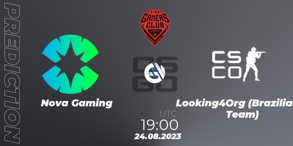 Nova Gaming - Looking4Org (Brazilian Team): ennuste. 24.08.2023 at 19:00, Counter-Strike (CS2), Gamers Club Liga Série A: August 2023