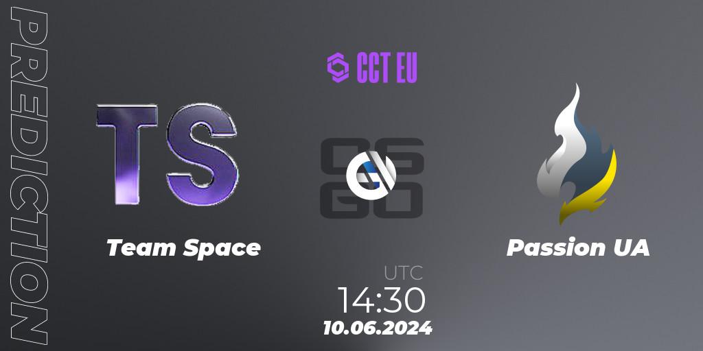 Team Space - Passion UA: ennuste. 10.06.2024 at 14:30, Counter-Strike (CS2), CCT Season 2 Europe Series 5