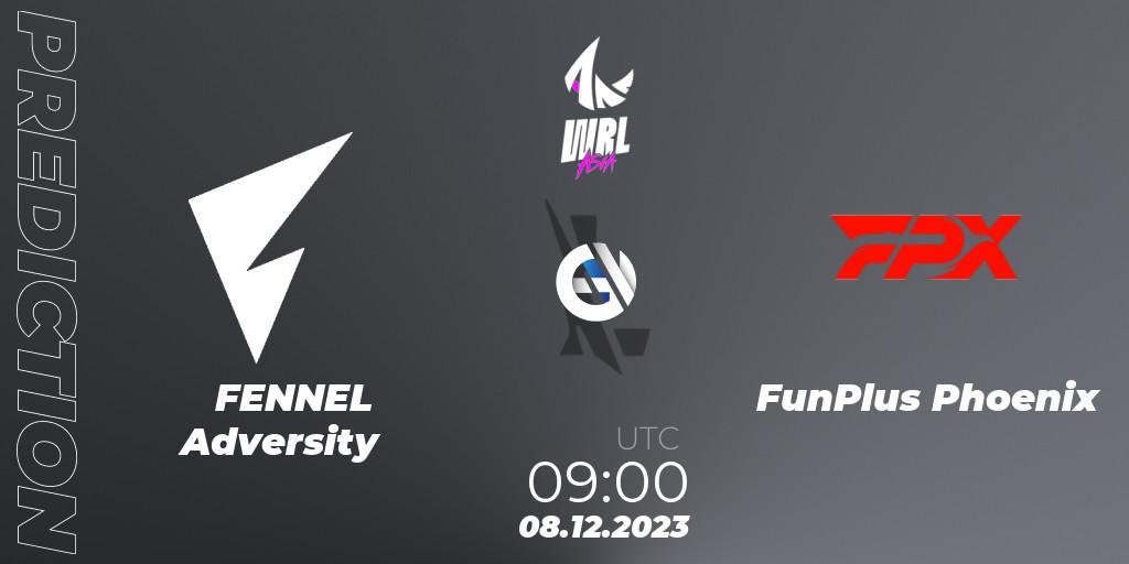 FENNEL Adversity - FunPlus Phoenix: ennuste. 08.12.2023 at 09:00, Wild Rift, WRL Asia 2023 - Season 2 - Regular Season