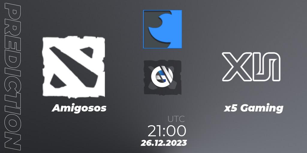 Amigosos - x5 Gaming: ennuste. 26.12.2023 at 21:00, Dota 2, FastInvitational DotaPRO Season 2