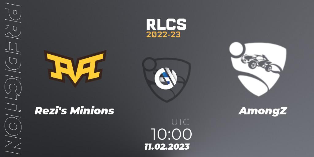 Rezi's Minions - AmongZ: ennuste. 11.02.2023 at 10:00, Rocket League, RLCS 2022-23 - Winter: Asia-Pacific Regional 2 - Winter Cup