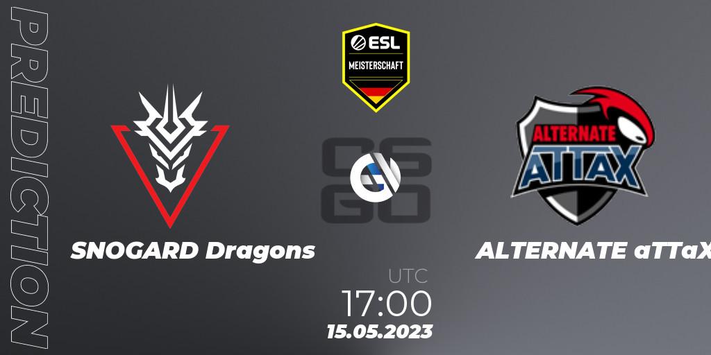 SNOGARD Dragons - ALTERNATE aTTaX: ennuste. 15.05.2023 at 17:00, Counter-Strike (CS2), ESL Meisterschaft: Spring 2023