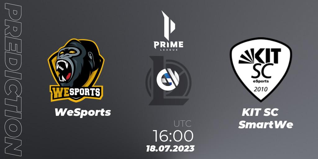WeSports - KIT SC SmartWe: ennuste. 18.07.2023 at 16:00, LoL, Prime League 2nd Division Summer 2023