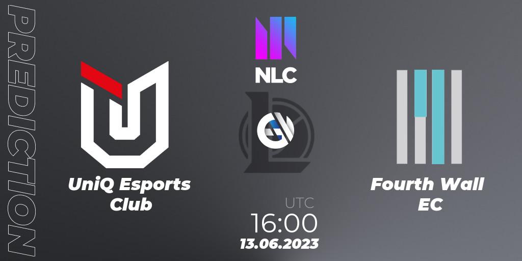 UniQ Esports Club - Fourth Wall EC: ennuste. 13.06.23, LoL, NLC Summer 2023 - Group Stage