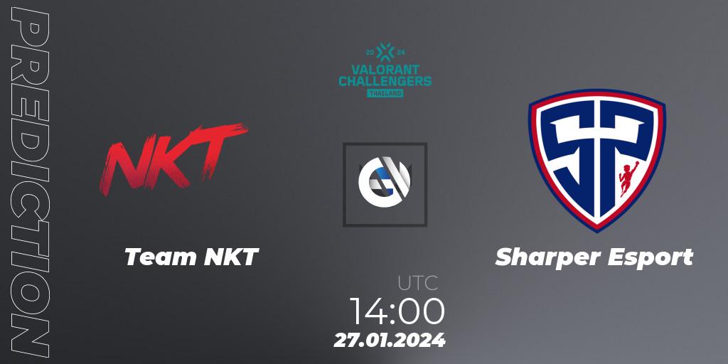 Team NKT - Sharper Esport: ennuste. 27.01.24, VALORANT, VALORANT Challengers Thailand 2024: Split 1
