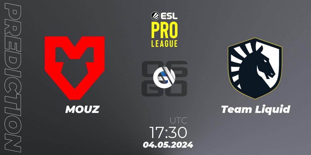 MOUZ - Team Liquid: ennuste. 04.05.2024 at 17:30, Counter-Strike (CS2), ESL Pro League Season 19
