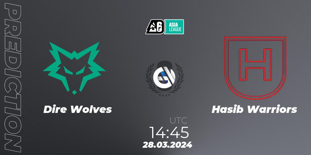 Dire Wolves - Hasib Warriors: ennuste. 28.03.24, Rainbow Six, Asia League 2024 - Stage 1
