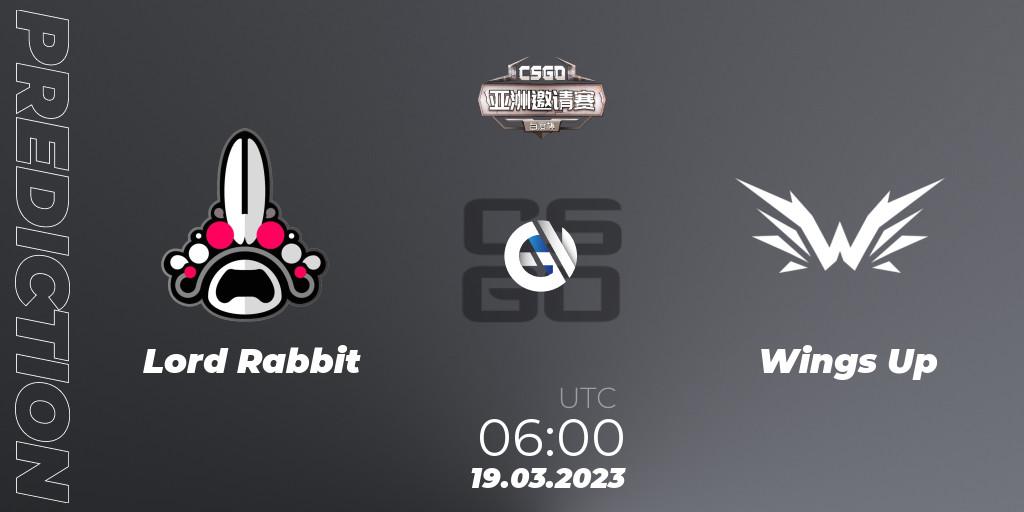 Lord Rabbit - Wings Up: ennuste. 19.03.2023 at 06:00, Counter-Strike (CS2), Baidu Cup Invitational #2