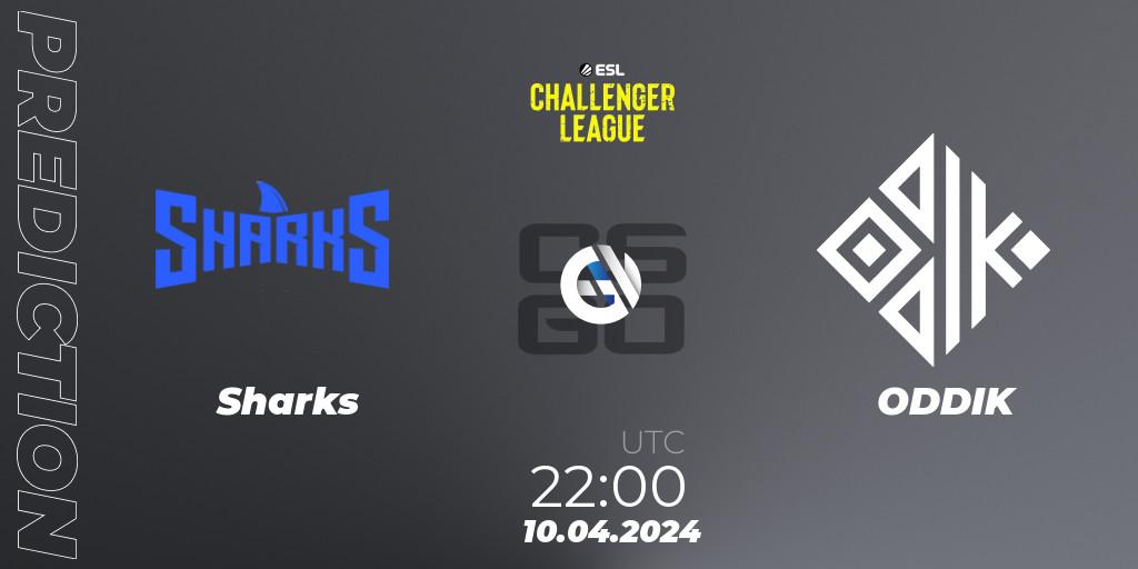 Sharks - ODDIK: ennuste. 10.04.2024 at 23:00, Counter-Strike (CS2), ESL Challenger League Season 47: South America