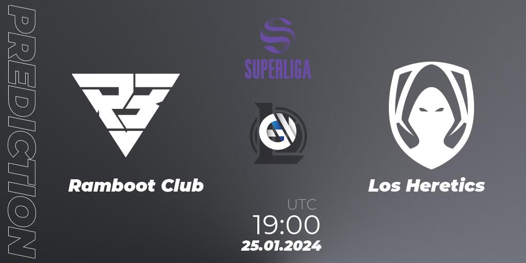 Ramboot Club - Los Heretics: ennuste. 25.01.2024 at 19:00, LoL, Superliga Spring 2024 - Group Stage
