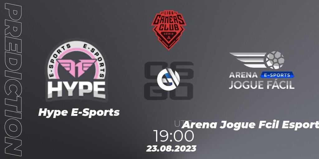 Hype E-Sports - Arena Jogue Fácil Esports: ennuste. 23.08.2023 at 19:00, Counter-Strike (CS2), Gamers Club Liga Série A: August 2023