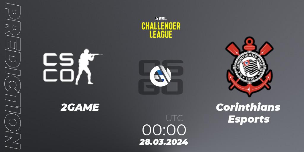2GAME - Corinthians Esports: ennuste. 28.03.24, CS2 (CS:GO), ESL Challenger League Season 47: South America