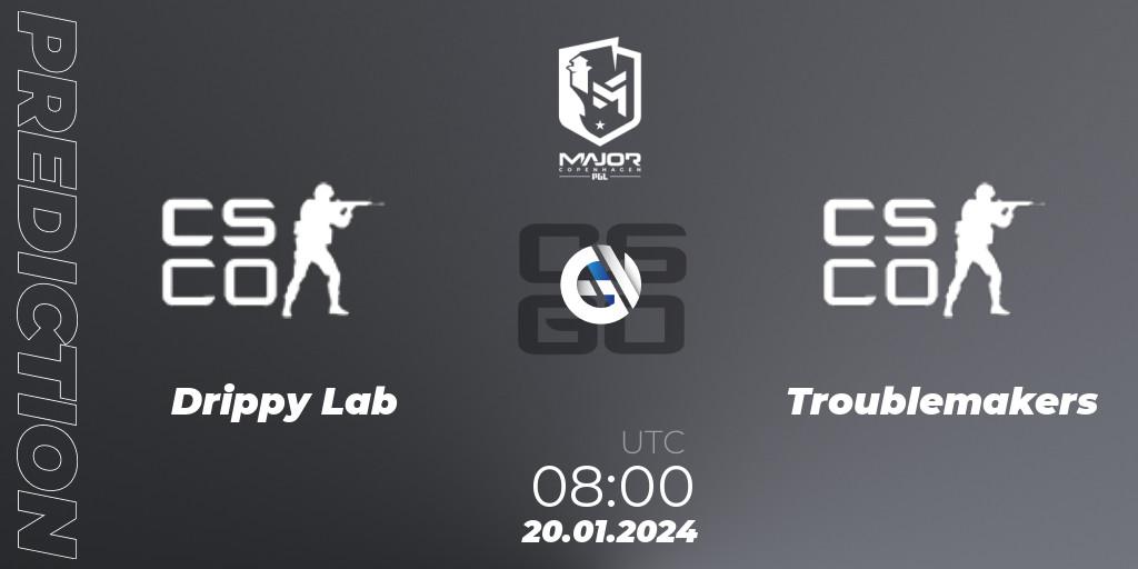 Drippy Lab - Troublemakers: ennuste. 20.01.24, CS2 (CS:GO), PGL CS2 Major Copenhagen 2024 Asia RMR Closed Qualifier