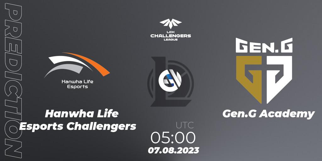 Hanwha Life Esports Challengers - Gen.G Academy: ennuste. 07.08.23, LoL, LCK Challengers League 2023 Summer - Playoffs