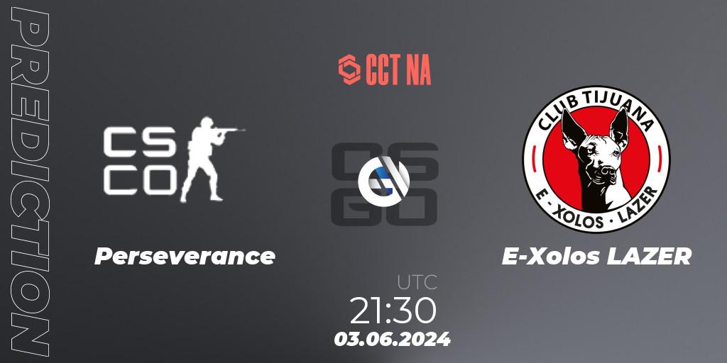Perseverance Gaming - E-Xolos LAZER: ennuste. 03.06.2024 at 21:30, Counter-Strike (CS2), CCT Season 2 North American Series #1