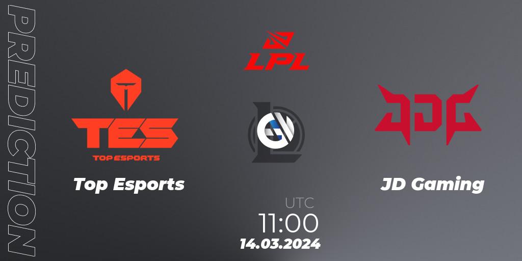 Top Esports - JD Gaming: ennuste. 14.03.24, LoL, LPL Spring 2024 - Group Stage