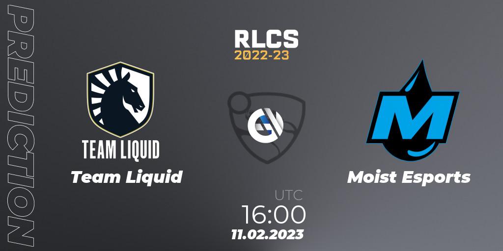 Team Liquid - Moist Esports: ennuste. 11.02.2023 at 16:00, Rocket League, RLCS 2022-23 - Winter: Europe Regional 2 - Winter Cup
