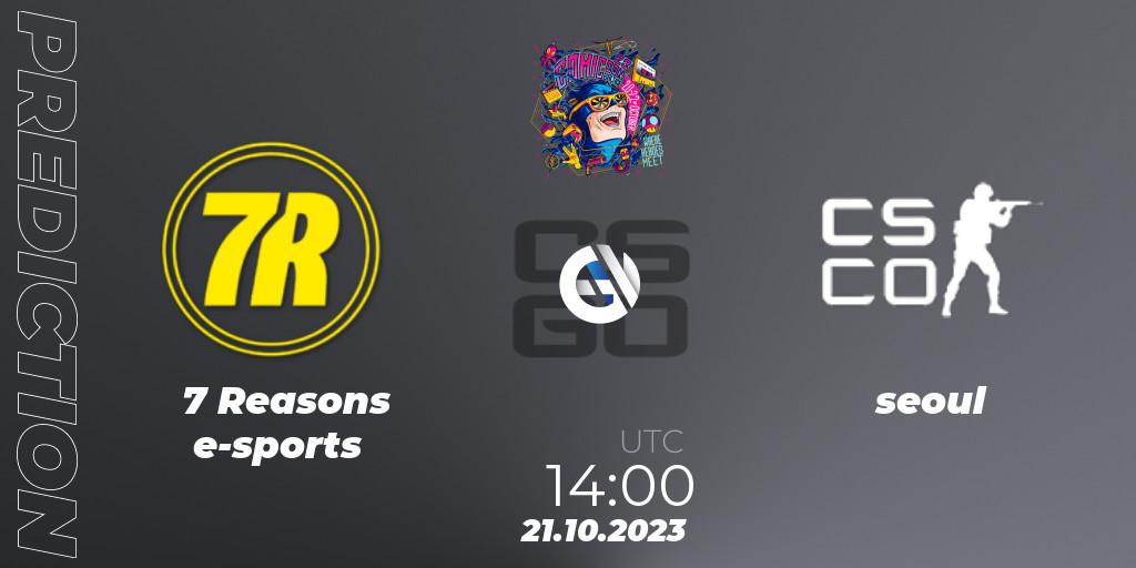 7 Reasons e-sports - seoul: ennuste. 21.10.2023 at 14:00, Counter-Strike (CS2), Comic Con Baltics 2023