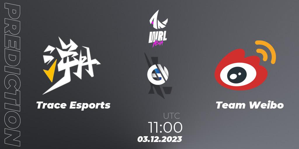 Trace Esports - Team Weibo: ennuste. 03.12.2023 at 11:00, Wild Rift, WRL Asia 2023 - Season 2 - Regular Season
