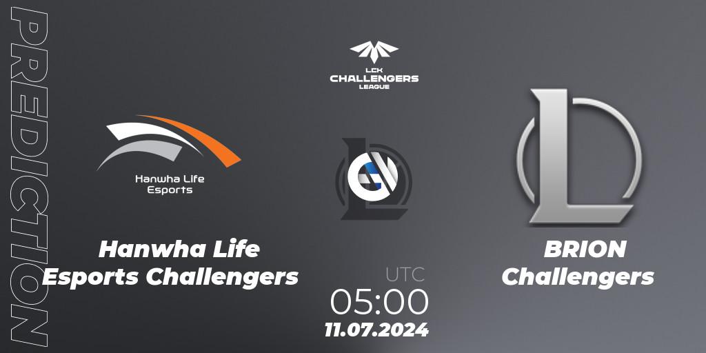 Hanwha Life Esports Challengers - BRION Challengers: ennuste. 11.07.2024 at 05:00, LoL, LCK Challengers League 2024 Summer - Group Stage