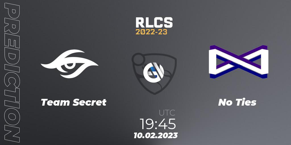 Team Secret - No Ties: ennuste. 10.02.2023 at 19:45, Rocket League, RLCS 2022-23 - Winter: South America Regional 2 - Winter Cup