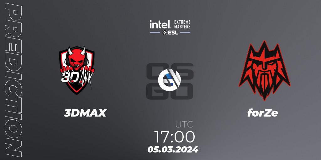 3DMAX - forZe: ennuste. 05.03.24, CS2 (CS:GO), Intel Extreme Masters Dallas 2024: European Open Qualifier #2