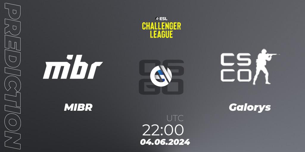 MIBR - Galorys: ennuste. 04.06.2024 at 22:30, Counter-Strike (CS2), ESL Challenger League Season 47: South America
