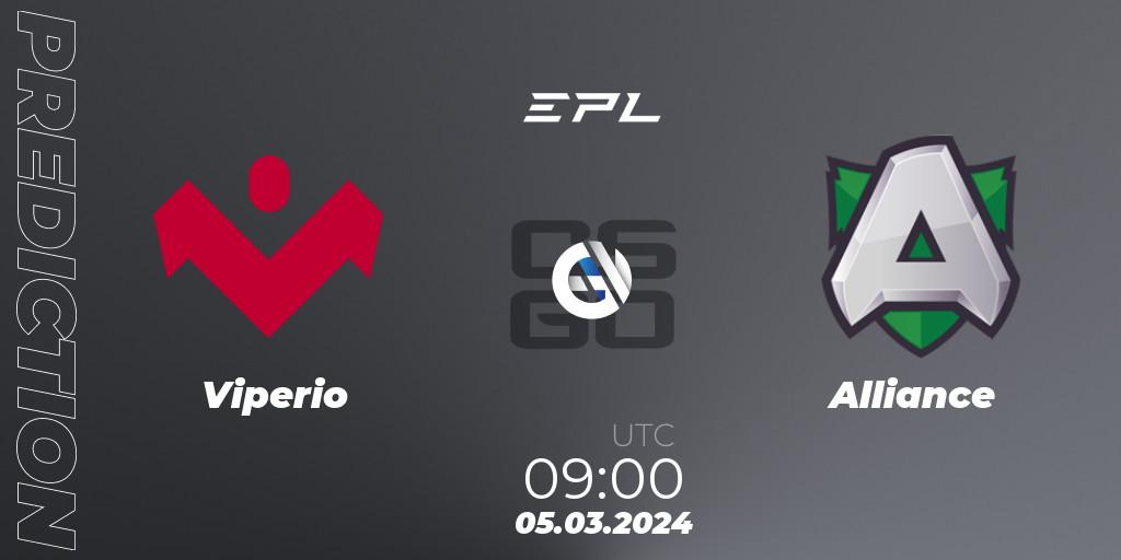 Viperio - Alliance: ennuste. 05.03.24, CS2 (CS:GO), European Pro League Season 14