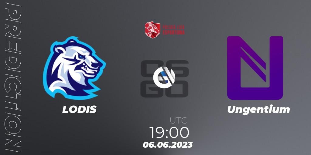 LODIS - Ungentium: ennuste. 06.06.23, CS2 (CS:GO), Polish Esports League 2023 Split 2