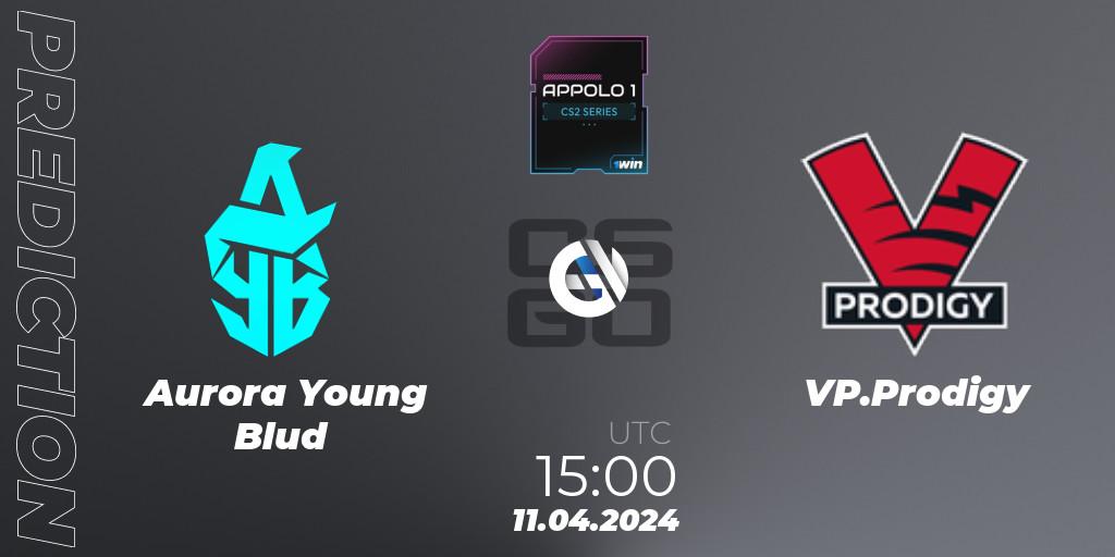 Aurora Young Blud - VP.Prodigy: ennuste. 11.04.2024 at 15:00, Counter-Strike (CS2), Appolo1 Series: Phase 1