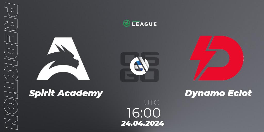 Spirit Academy - Dynamo Eclot: ennuste. 24.04.24, CS2 (CS:GO), ESEA Season 49: Advanced Division - Europe