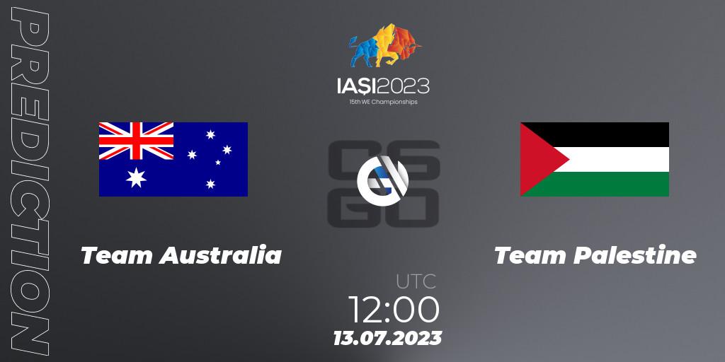 Team Australia - Team Palestine: ennuste. 13.07.2023 at 12:00, Counter-Strike (CS2), IESF Asian Championship 2023