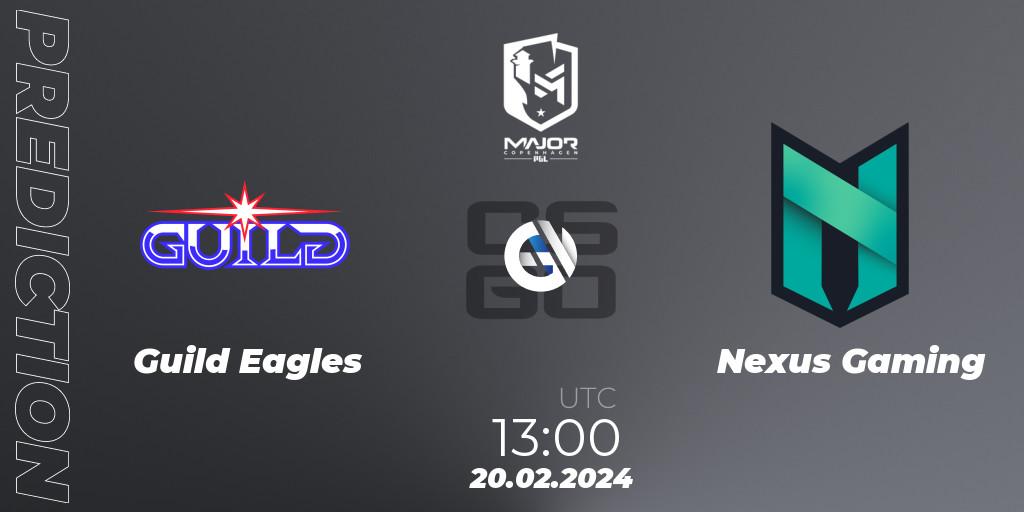 Guild Eagles - Nexus Gaming: ennuste. 20.02.2024 at 13:25, Counter-Strike (CS2), PGL CS2 Major Copenhagen 2024: European RMR B