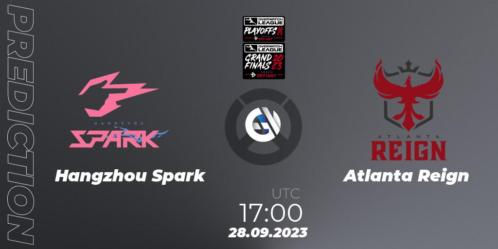 Hangzhou Spark - Atlanta Reign: ennuste. 28.09.2023 at 17:00, Overwatch, Overwatch League 2023 - Playoffs
