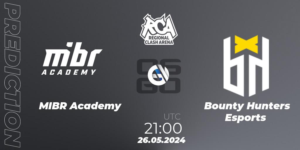 MIBR Academy - Bounty Hunters Esports: ennuste. 26.05.2024 at 21:00, Counter-Strike (CS2), Regional Clash Arena South America: Closed Qualifier