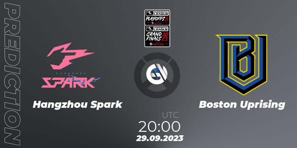 Hangzhou Spark - Boston Uprising: ennuste. 29.09.23, Overwatch, Overwatch League 2023 - Playoffs