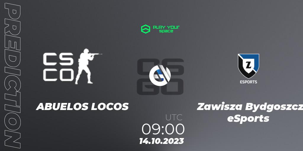 ABUELOS LOCOS - Zawisza Bydgoszcz eSports: ennuste. 14.10.2023 at 09:00, Counter-Strike (CS2), PYspace Cash Cup Finals