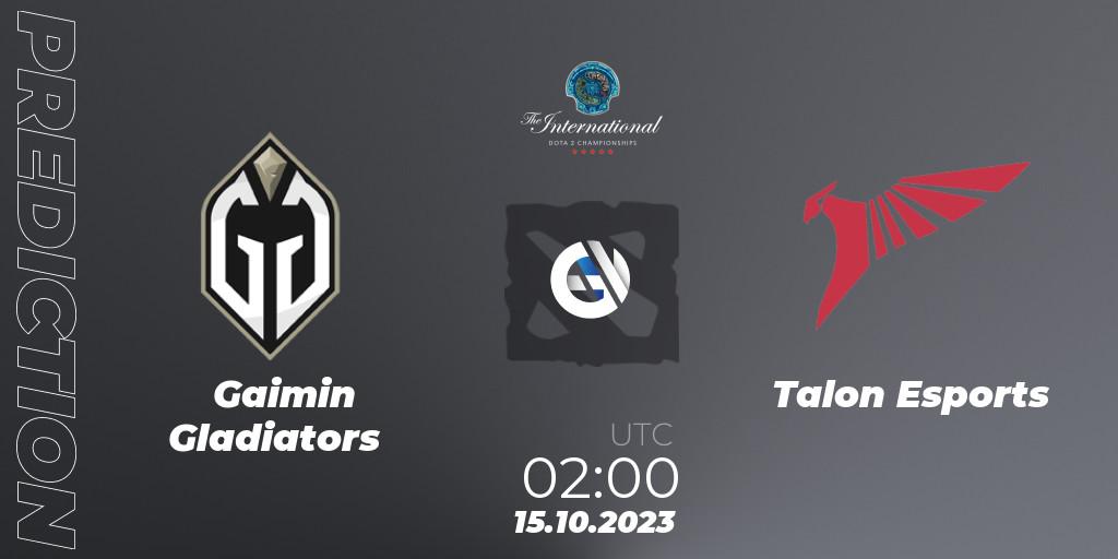 Gaimin Gladiators - Talon Esports: ennuste. 14.10.23, Dota 2, The International 2023 - Group Stage