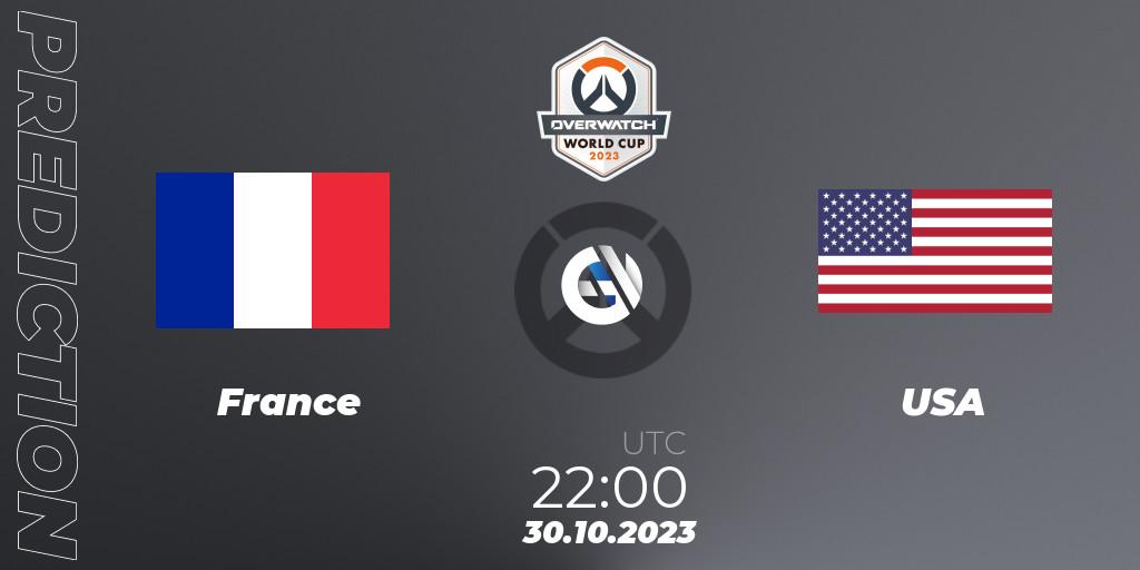 France - USA: ennuste. 30.10.23, Overwatch, Overwatch World Cup 2023