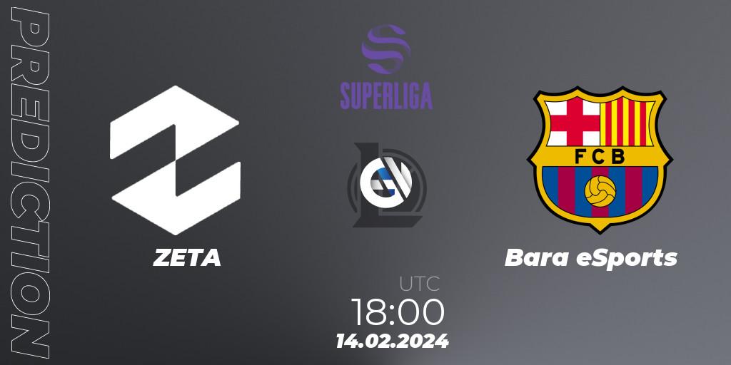 ZETA - Barça eSports: ennuste. 14.02.24, LoL, Superliga Spring 2024 - Group Stage